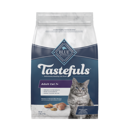 Blue Buffalo Tastefuls Mature Adult Cat 7+ Chicken & Brown Rice Cat Food
