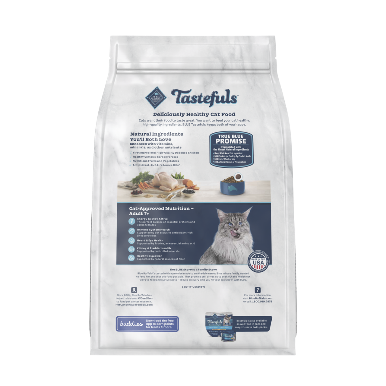 Blue Buffalo Tastefuls Mature Adult Cat 7+ Chicken & Brown Rice Cat Food