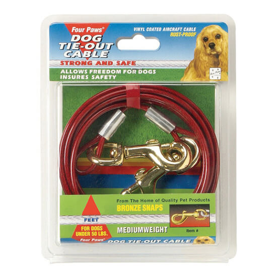 Four Paws Medium Weight Tie Out - Red
