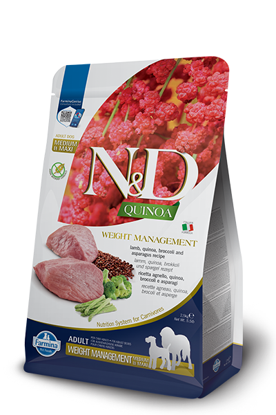 Farmina N&D Quinoa Weight Management Lamb, Quinoa & Broccoli Medium & Maxi Adult Dry Dog Food