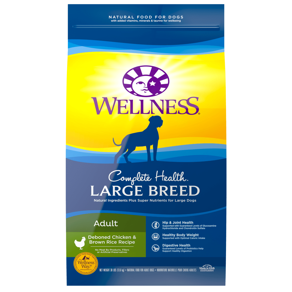 Wellness Complete Health Natural Large Breed Adult Chicken and Brown Rice Recipe Dry Dog Food