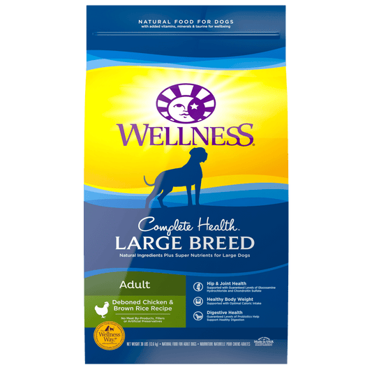 Wellness Complete Health Natural Large Breed Adult Chicken and Brown Rice Recipe Dry Dog Food