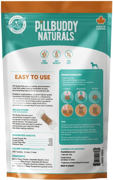 Complete Natural Nutrition Pill Buddy Naturals Roasted Chicken Pill Hiding Treats for Dogs