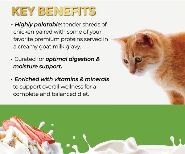 Fussie Cat Chicken with Duck in Goat Milk Gravy Shredded Canned Cat Food