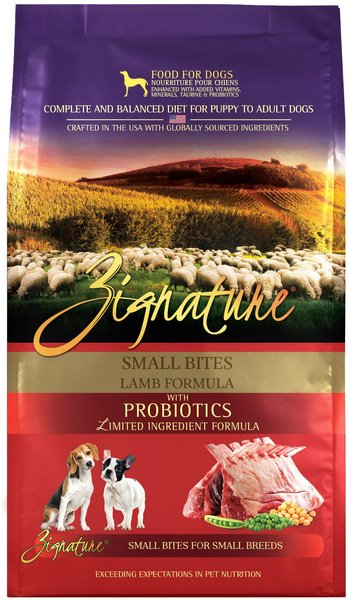 Zignature Small Bites Grain Free Lamb Formula Dry Dog Food