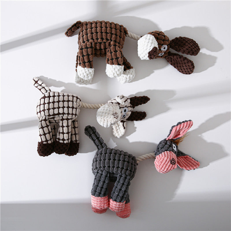 Corn dog plush toy for dogs