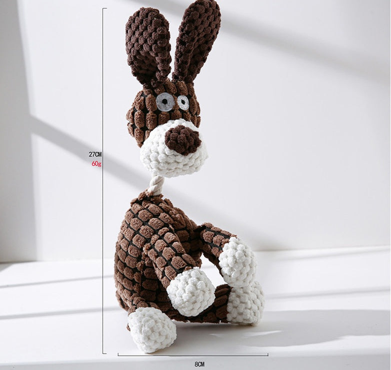 Corn dog plush toy for dogs