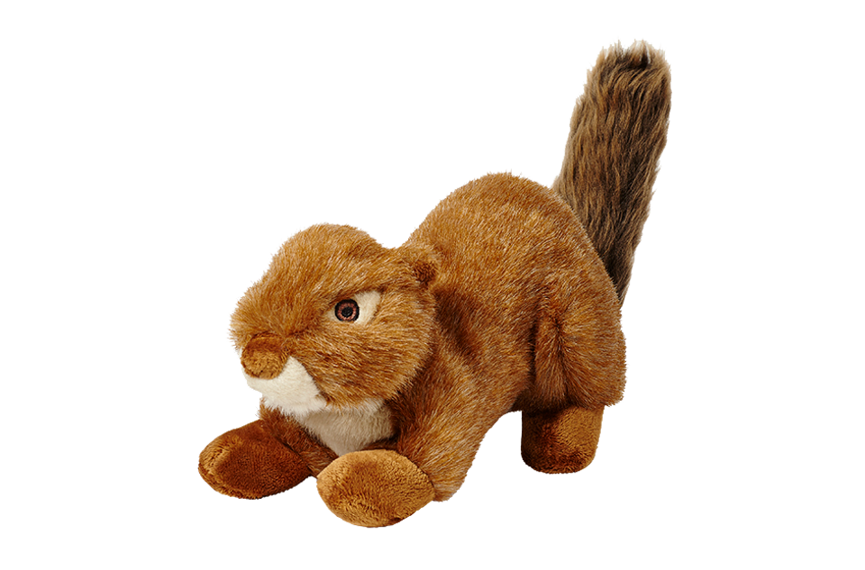 Fluff & Tuff Red Squirrel Plush Dog Toy