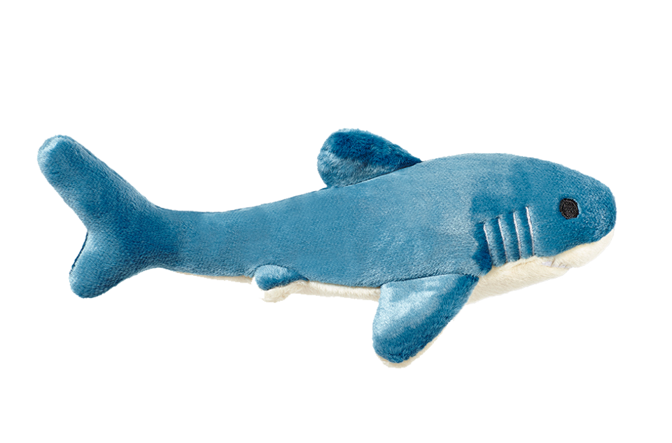 Fluff & Tuff Tank Shark Plush Dog Toy