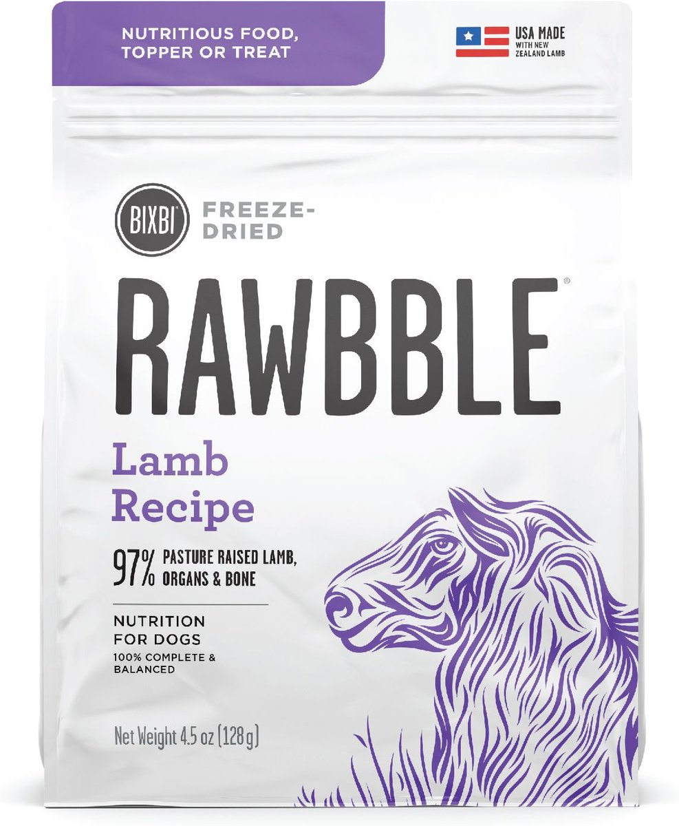 Bixbi Rawbble Freeze-Dried Lamb Recipe Dog Food