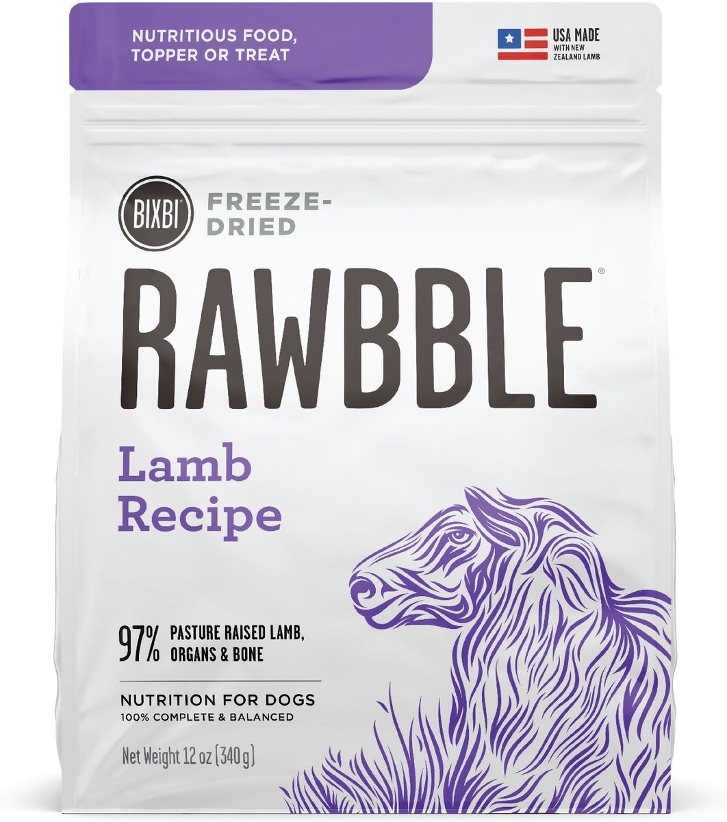 Bixbi Rawbble Freeze-Dried Lamb Recipe Dog Food