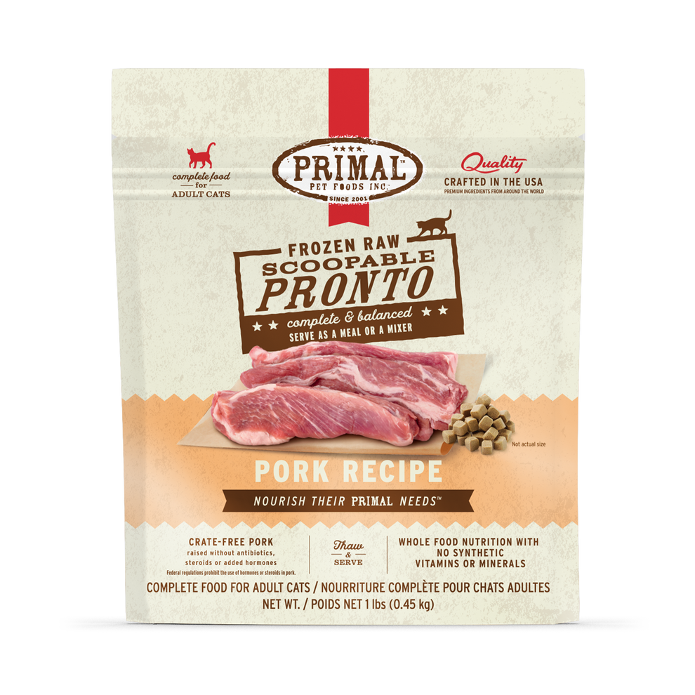Primal Pronto Raw Frozen Pork Recipe Food For Cats