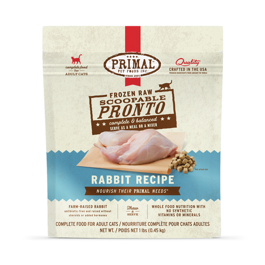 Primal Pronto Raw Frozen Rabbit Recipe Food For Cats