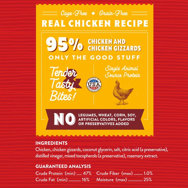Stella & Chewy's Just Jerky Bites Real Chicken Recipe Grain-Free Dog Treats