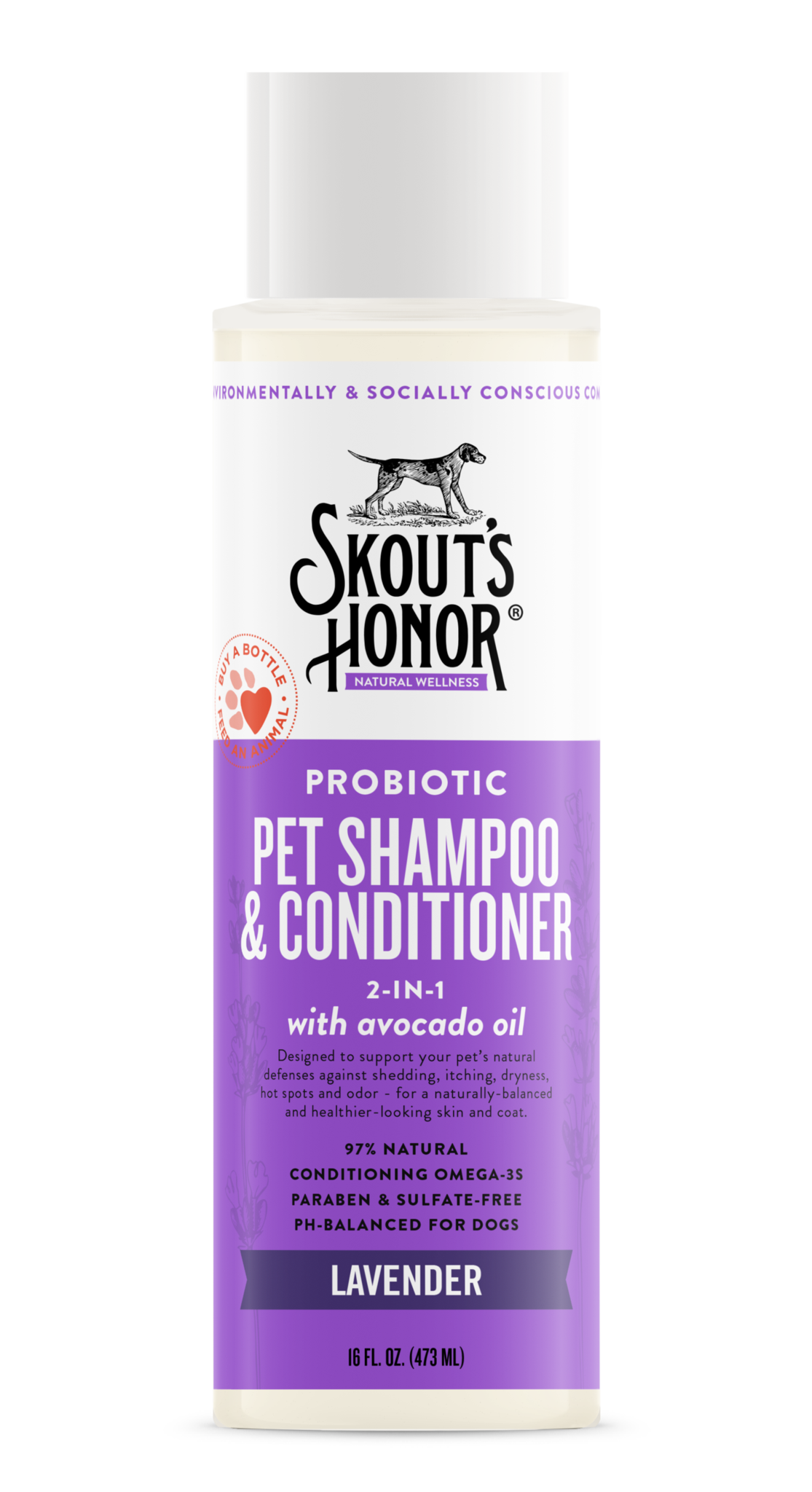 Skout's Honor Probiotic Shampoo & Conditioner (2-in-1) - Lavender