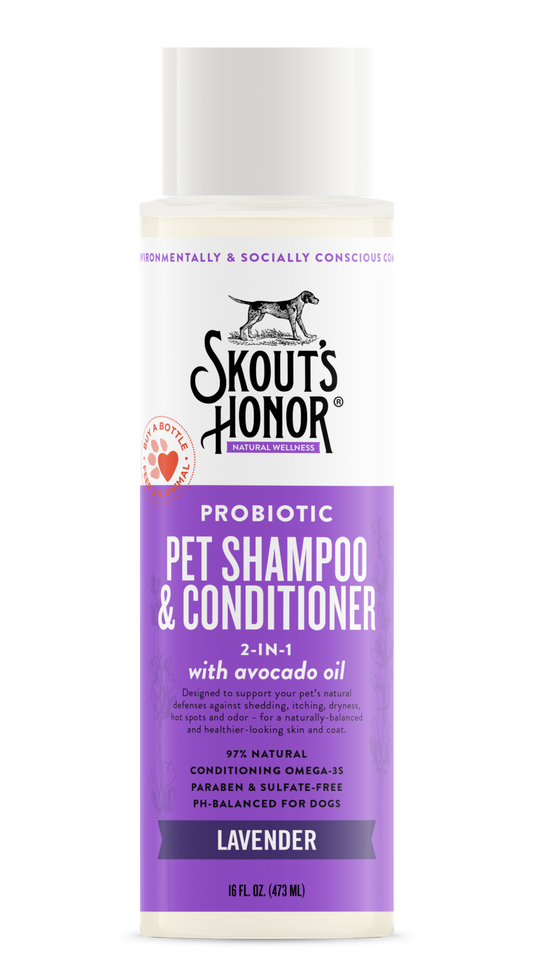 Skout's Honor Probiotic Shampoo & Conditioner (2-in-1) - Lavender