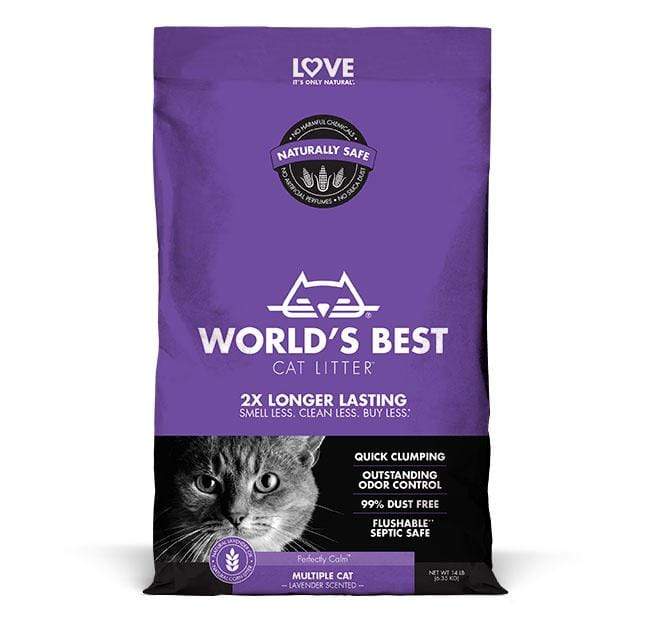 World’s Best Cat Litter Lavender Scented Multiple Cat Clumping Formula Cat Litter