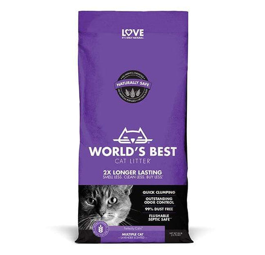 World’s Best Cat Litter Lavender Scented Multiple Cat Clumping Formula Cat Litter