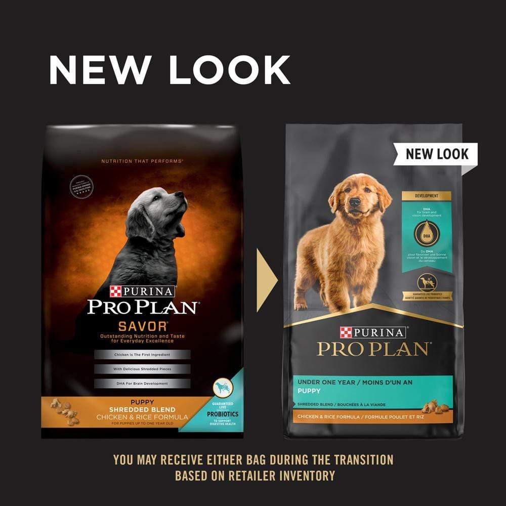 Purina Pro Plan Puppy Shredded Blend Chicken & Rice Formula Dry Dog Food