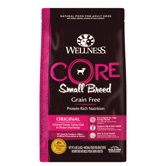 Wellness CORE Grain Free Natural Small Breed Health Turkey and Chicken Recipe Dry Dog Food