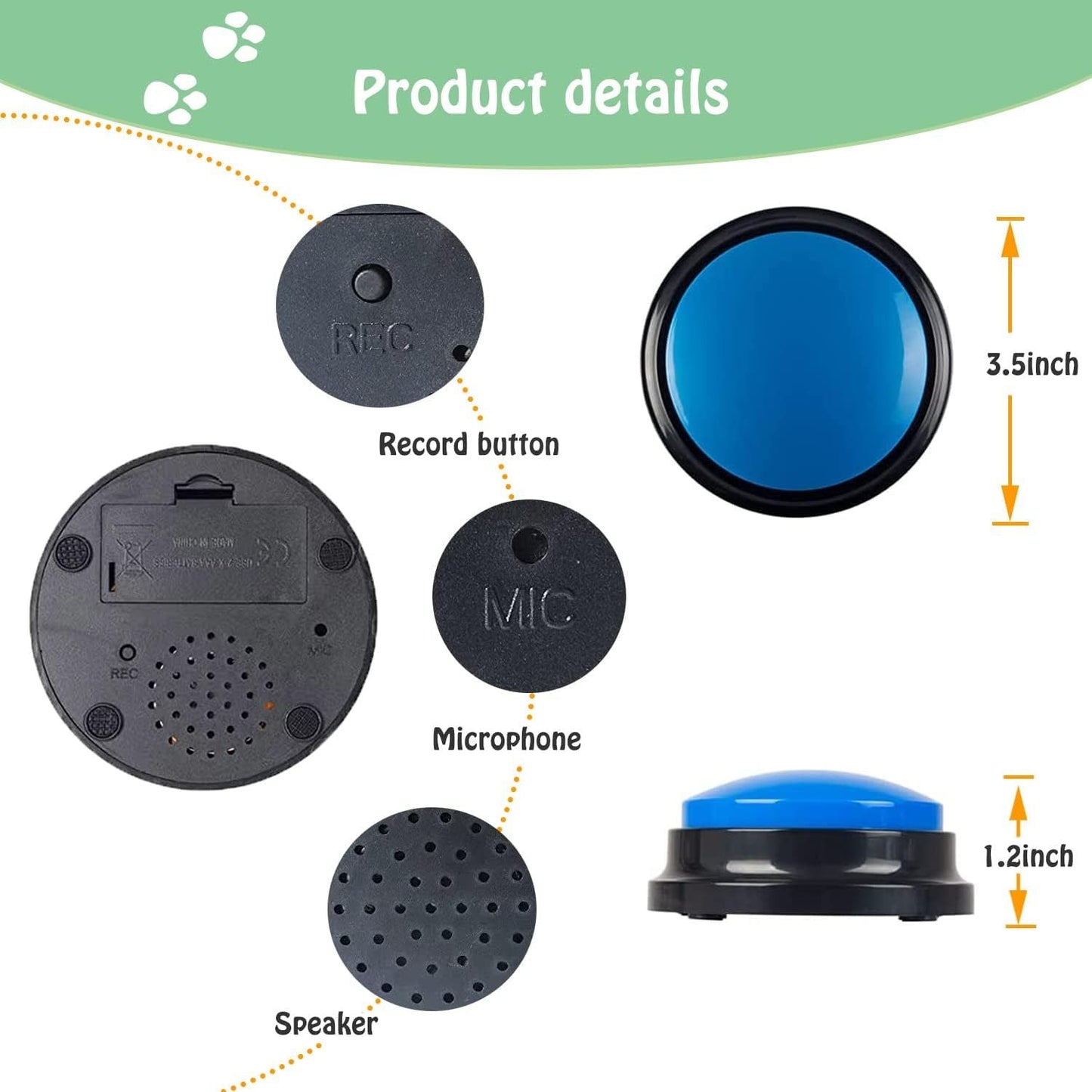 Voice Recording Button For Pet