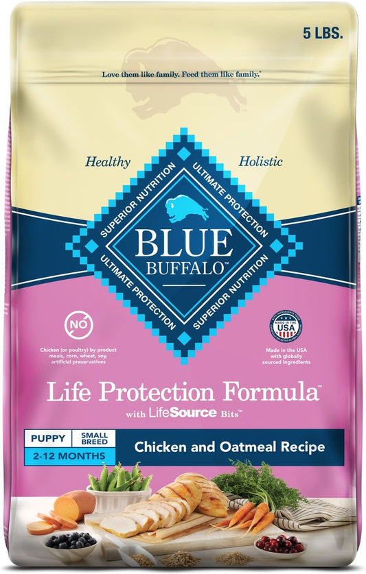 Blue Buffalo Life Protection Natural Chicken & Oatmeal Recipe Small Breed Puppy Dry Dog Food