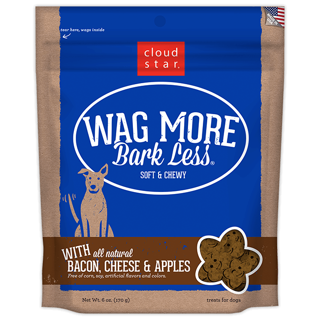 Cloud Star Wag More Bark Less Soft and Chewy Bacon Cheese and Apples Dog Treats