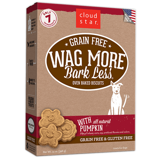 Cloud Star Wag More Bark Less Oven Baked Grain Free Pumpkin Dog Treats