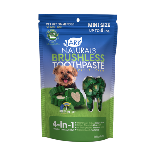 Ark Naturals Brushless Toothpaste Mini Dental Chews for Dogs