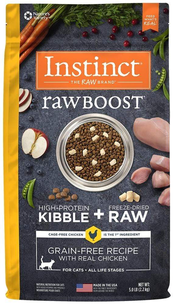 Instinct Raw Boost Grain Free Recipe with Real Chicken Natural Freeze-Dried Raw + Kibble Dry Cat Food