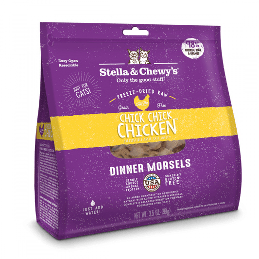 Stella & Chewy's Grain Free Chick Chick Chicken Dinner Morsels Freeze Dried Raw Cat Food