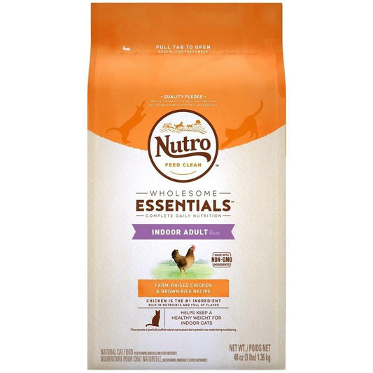 Nutro Indoor Adult Chicken & Brown Rice Recipe for Cats