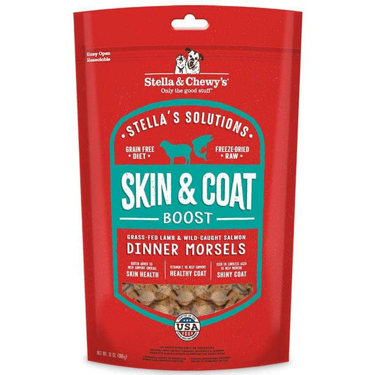 Stella & Chewy's Stella's Solutions Skin & Coat Boost Grass Fed Lamb & Wild Caught Salmon Dinner Morsels Freeze-Dried Raw Dog Food