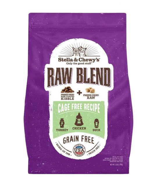 Stella & Chewy's Raw Blend Kibble Cage Free Poultry Recipe Freeze-Dried Raw Coated Kibble + Freeze-Dried Raw Dry Cat Food