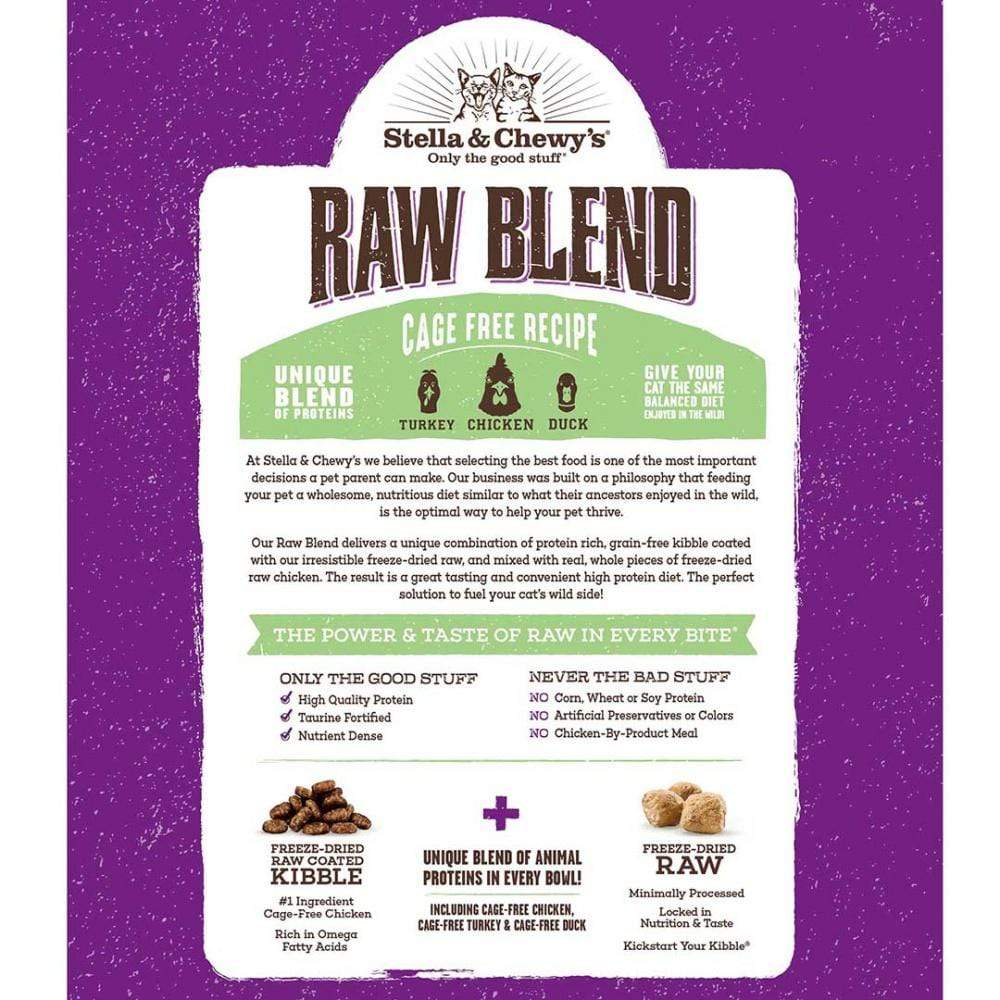 Stella & Chewy's Raw Blend Kibble Cage Free Poultry Recipe Freeze-Dried Raw Coated Kibble + Freeze-Dried Raw Dry Cat Food