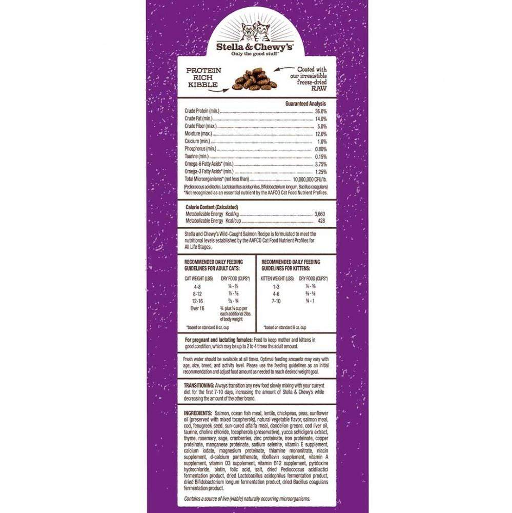 Stella & Chewy's Raw Coated Kibble Wild Caught Salmon Recipe Dry Cat Food