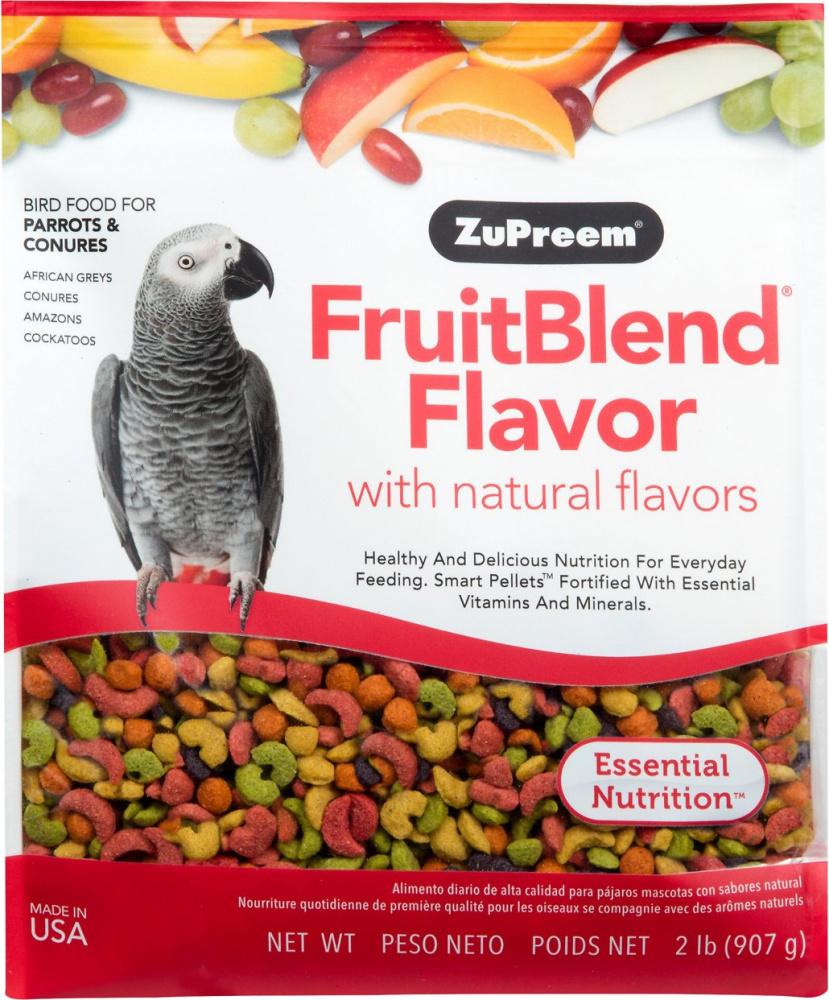 ZuPreem FruitBlend Flavor Food with Natural Flavors for Parrots and Conures