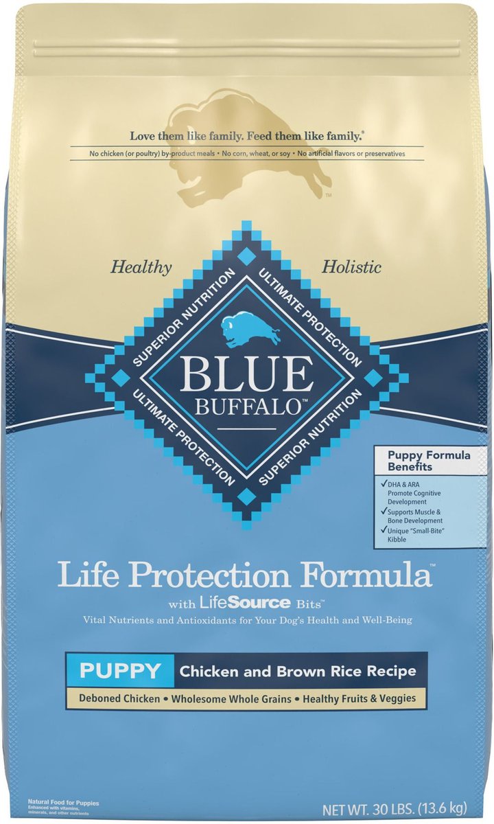 Blue Buffalo Life Protection Natural Chicken & Brown Rice Recipe Puppy Dry Dog Food