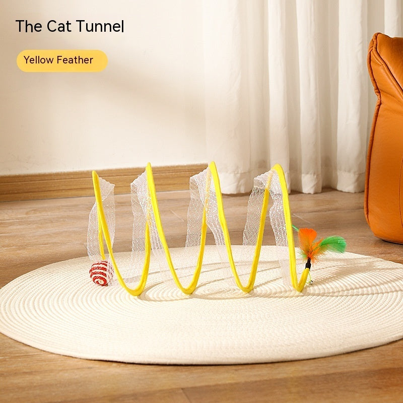 Foldable Cat Play Tunnel – Portable Fun for Your Feline Friend