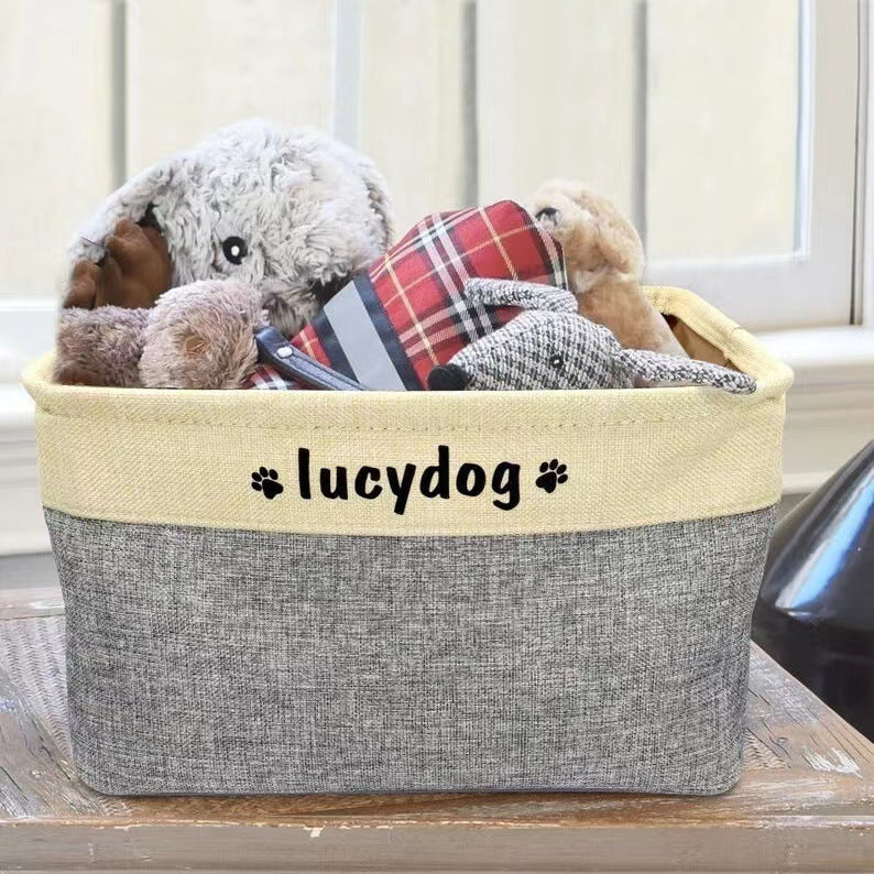 Personalized Pet Toy Basket