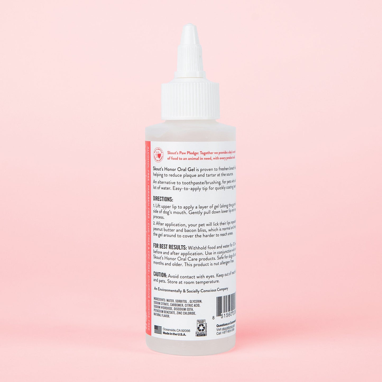 Skout's Honor Oral Care Peanut Butter and Bacon Flavored Gel for Dogs and Cats