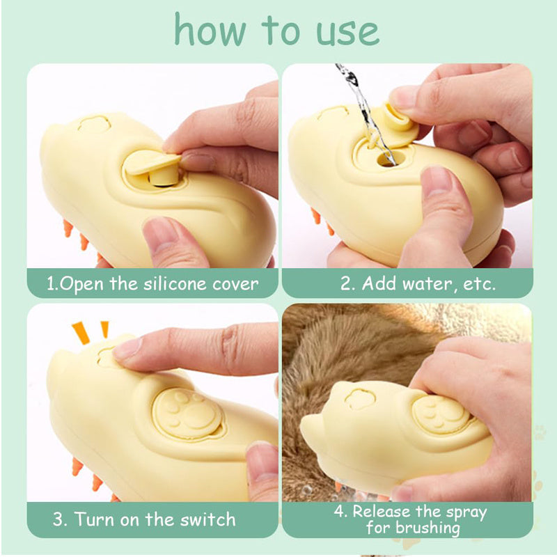 3-in-1 Cat Grooming Brush