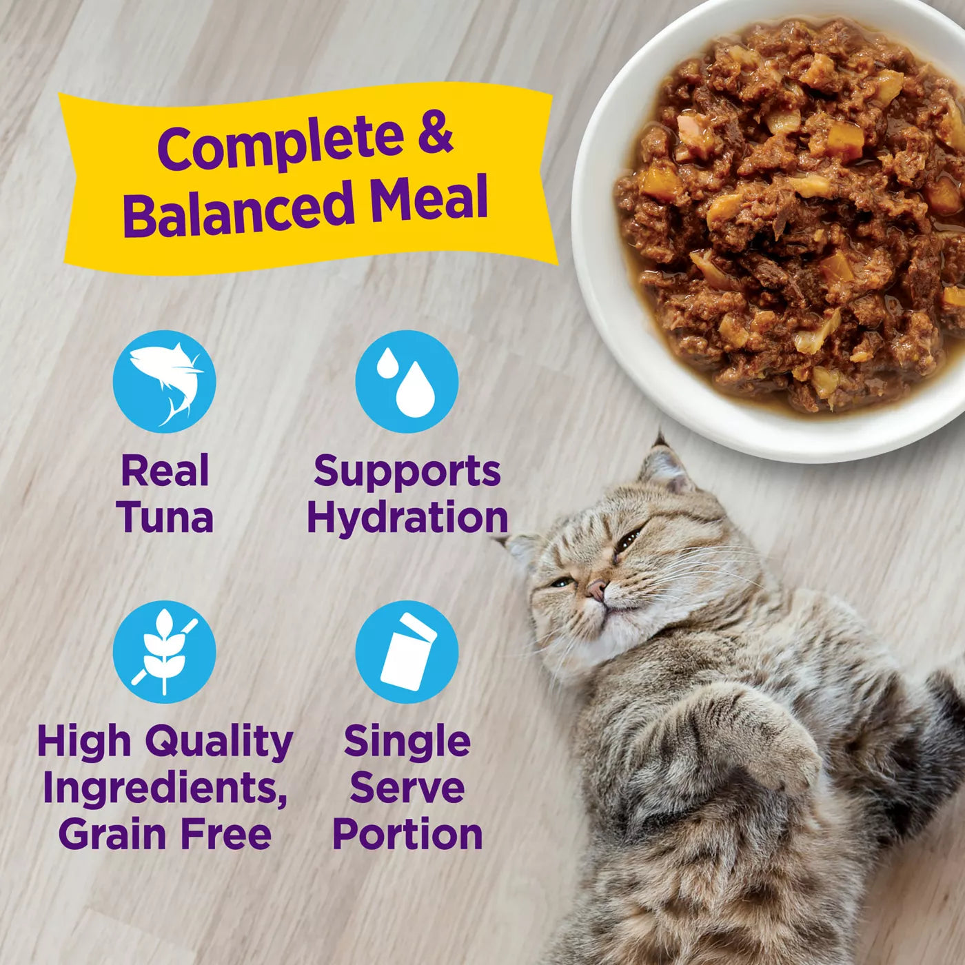Wellness Appetizing Entrees Flaked Tuna & Tilapia Wet Cat Food Pouch