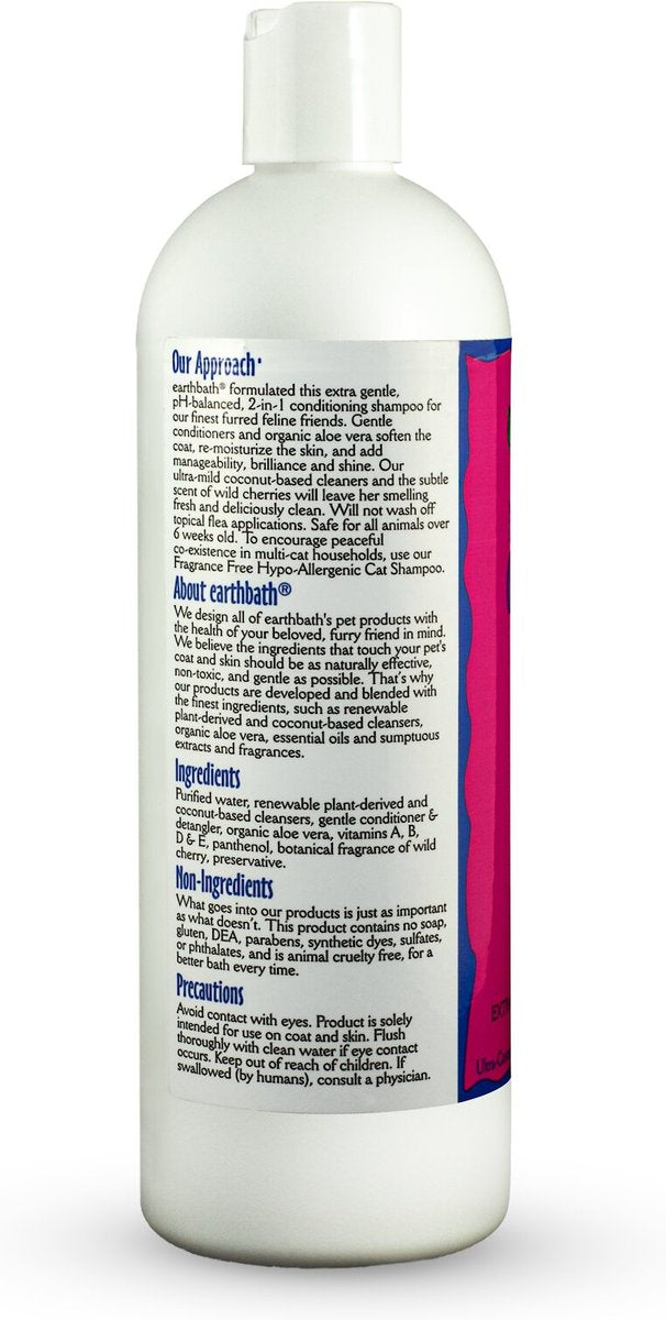 Earthbath 2-in-1 Light Wild Cherry Conditioning Cat Shampoo