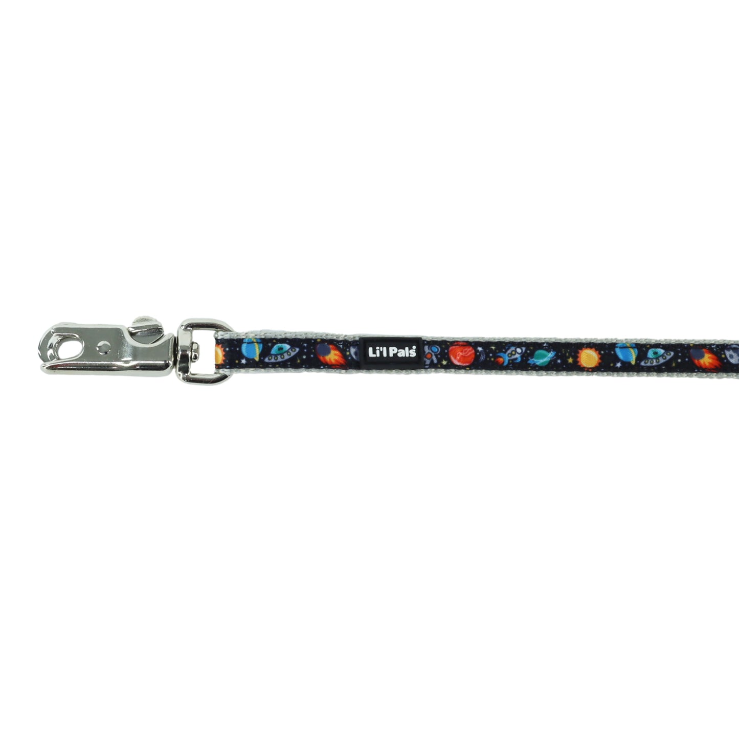 Coastal Pet Products Li'l Pals Charming Ribbon Overlay Dog Leash in Li'l Space Explorers