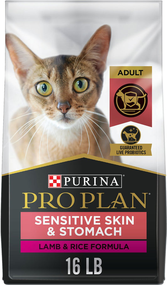 Purina Pro Plan Focus Adult Sensitive Skin & Stomach Lamb & Rice Formula Dry Cat Food