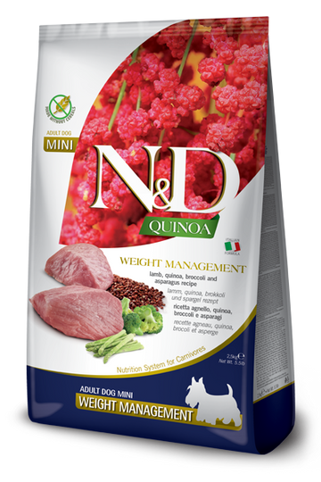 Farmina N&D Quinoa Grain Free Lamb & Broccoli Weight Management Mini Dry Dog Food