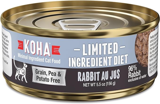 KOHA Grain & Potato Free Limited Ingredient Diet Rabbit Pate Canned Cat Food