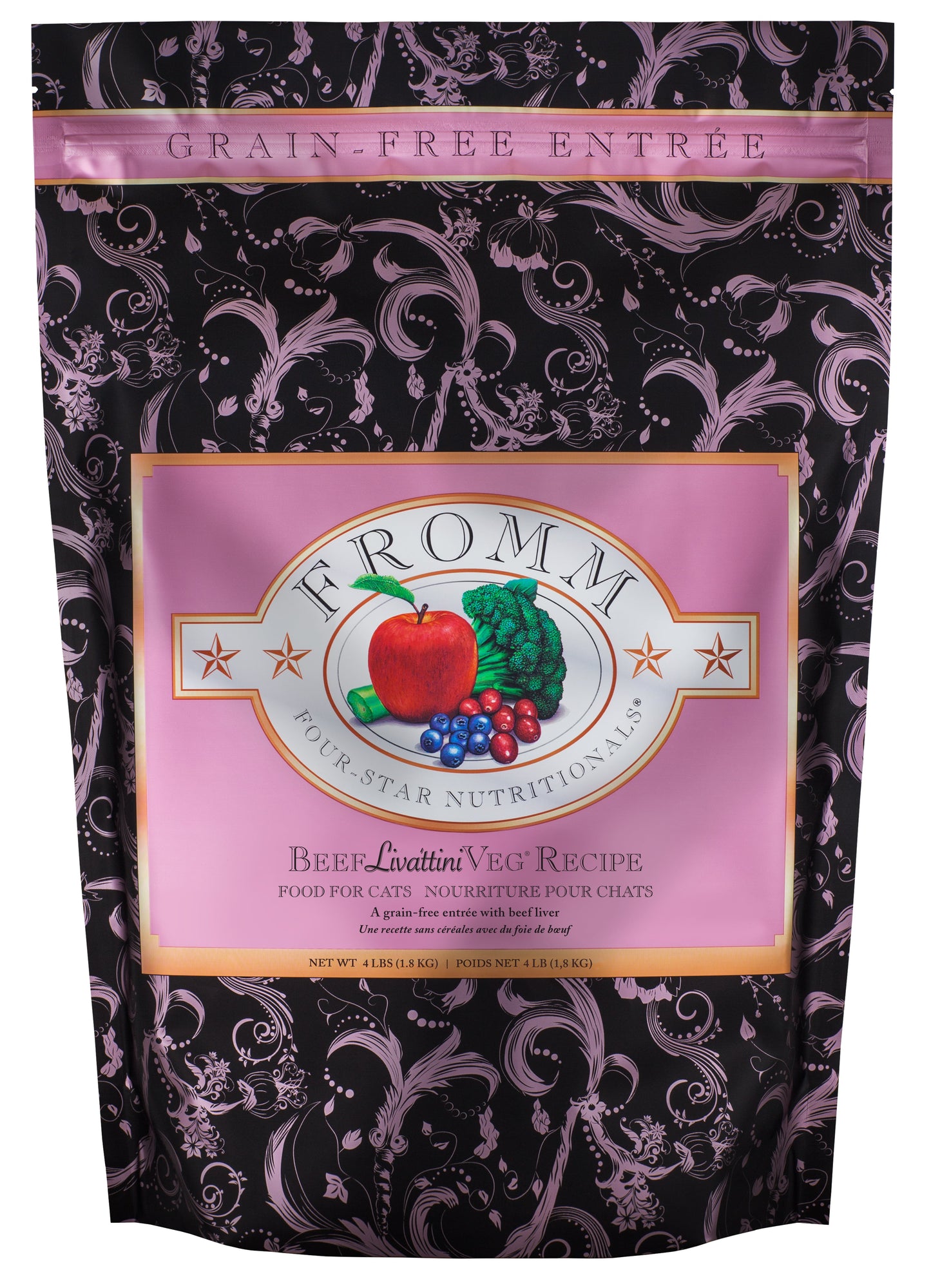 Fromm Four-Star Grain-Free Beef Liváttini Veg Dry Cat Food