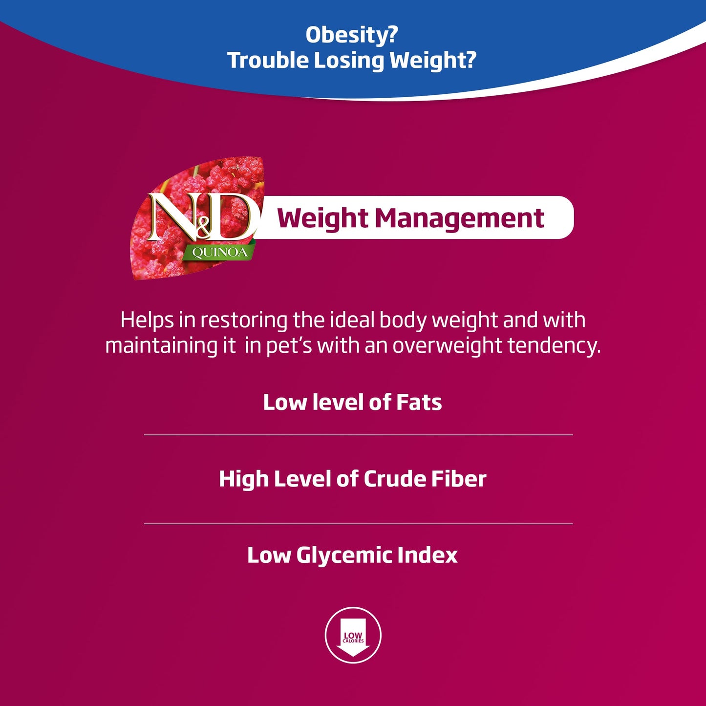 Farmina N&D Quinoa Weight Management Lamb, Quinoa & Broccoli Medium & Maxi Adult Dry Dog Food